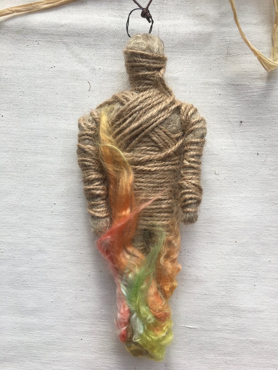 Burning Wickerman Flax Decoration