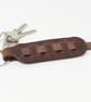 Plain brown leather key fob - Image 2