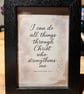 Bible Verse Frame - I can do all things