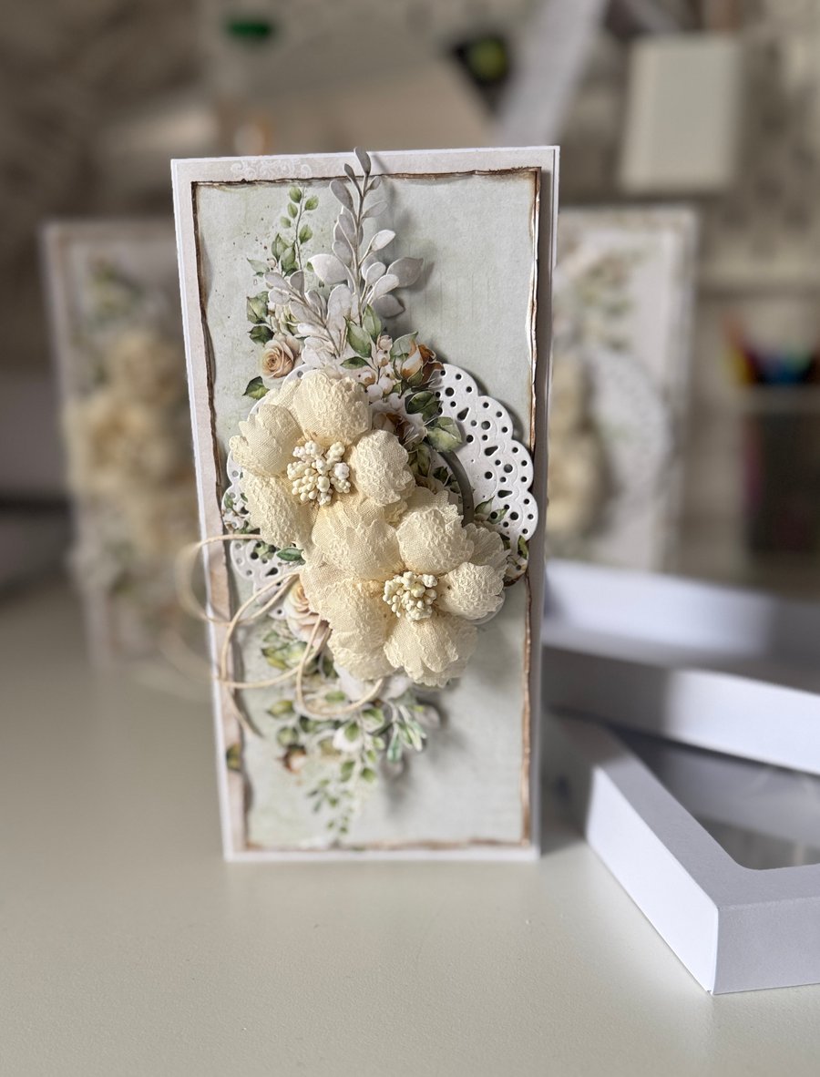 Handmade birthday card Luxury Boxed 3D Beautiful wedding day card boxed card