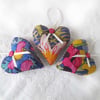 SET OF 3 LAVENDER BAGS - HEART SHAPED HAND EMBROIDERED