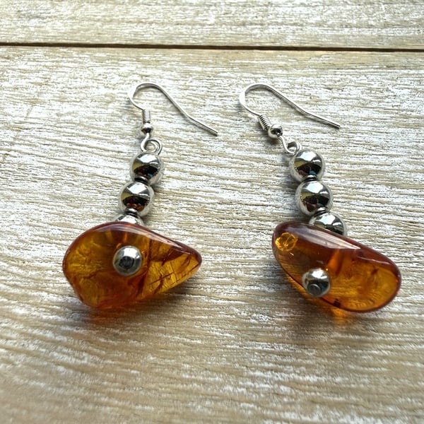 Drop Earrings - Amber Drift 