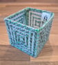Medium container for office items - green cutout pattern - Image 1