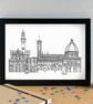 Florence Skyline Art Print - Image 3