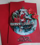 Christmas card. Handmade 3D Christmas card. Bauble. Ref 464