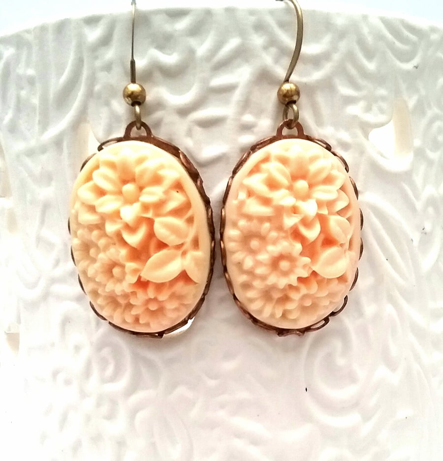 Peachy Cabochon Earrings...