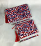 Union Jack zip clutch bag, Detachable wrist strap, 2 size options, Handmade - Image 2