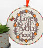 Love Is: Embroidery Hooped Decoration 20cm (8”) ready to hang