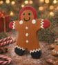 Handmade Air Dry Clay Gingerbread Man Fridge Magnet - Image 3