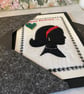 Handmade embroidered appliqué greetings card  - Image 2