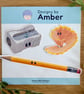 Stationery Sticker Set - Pencil Sharpener Shavings Holographic Glitter