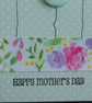 Button Flowers Mother's Day Card - Green Polka Dots - Image 2