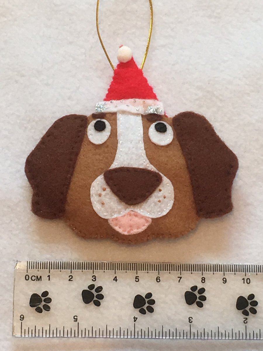 DOG Christmas Decoration - Hanging Tree Ornament - Animal Lovers