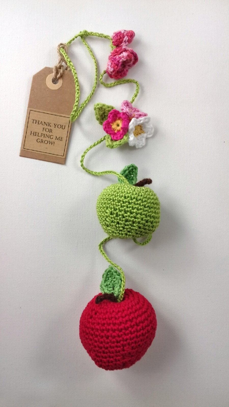 Crochet Apple  Hanging Decoration 