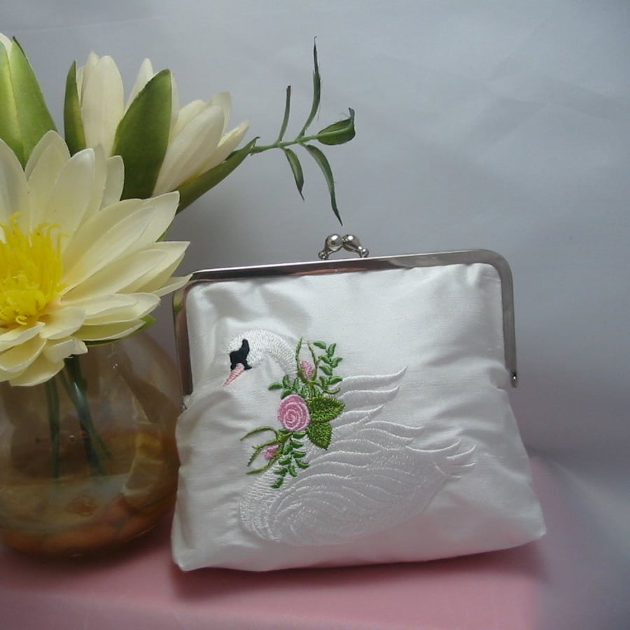 Clutch Bag Rose Swan Frame bag by Carolee Crafts PB1 - 0013