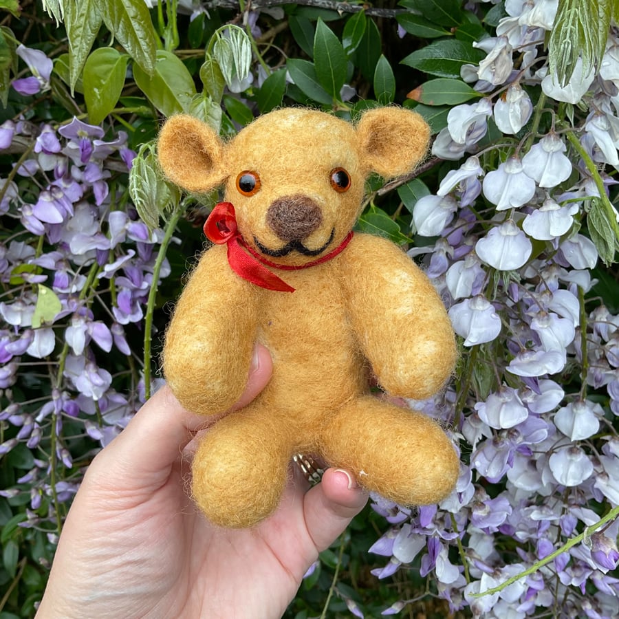 Sweet little needle felted teddy bear