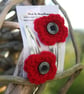 Crochet Poppy Hair Clips