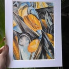 Mussels Fine Art Print, Contemporary Food Art, Coastal-Inspired Still Life