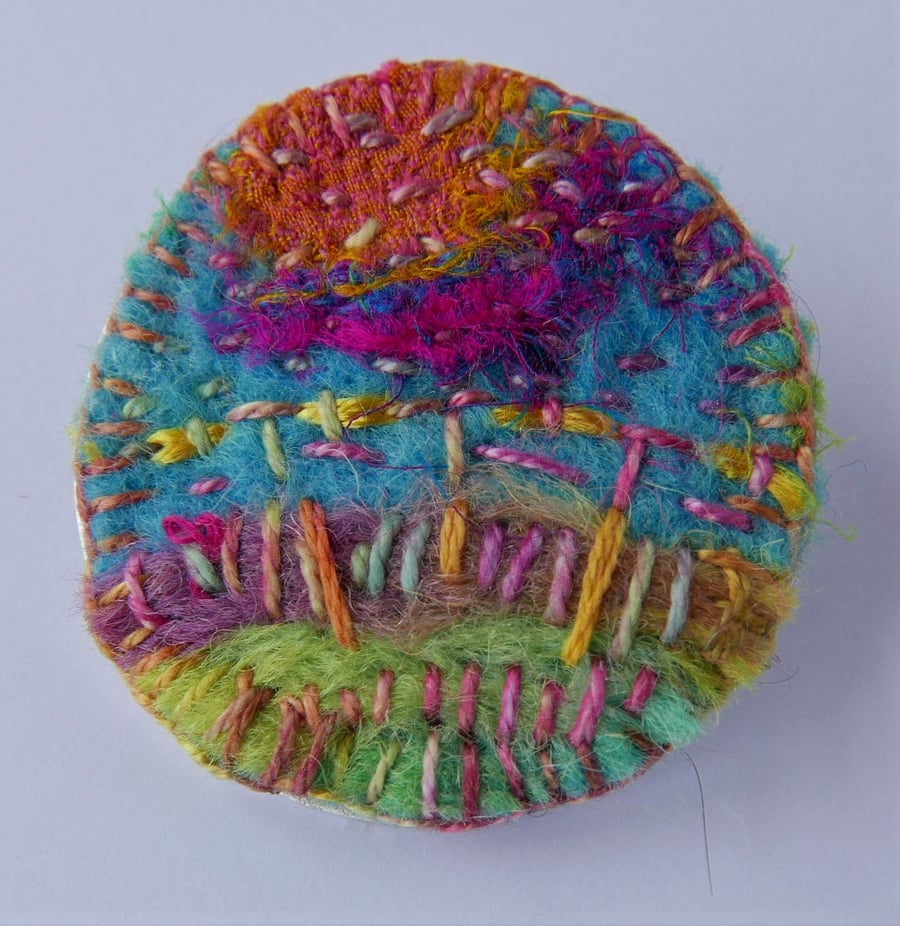 Handcrafted Textile Brooch