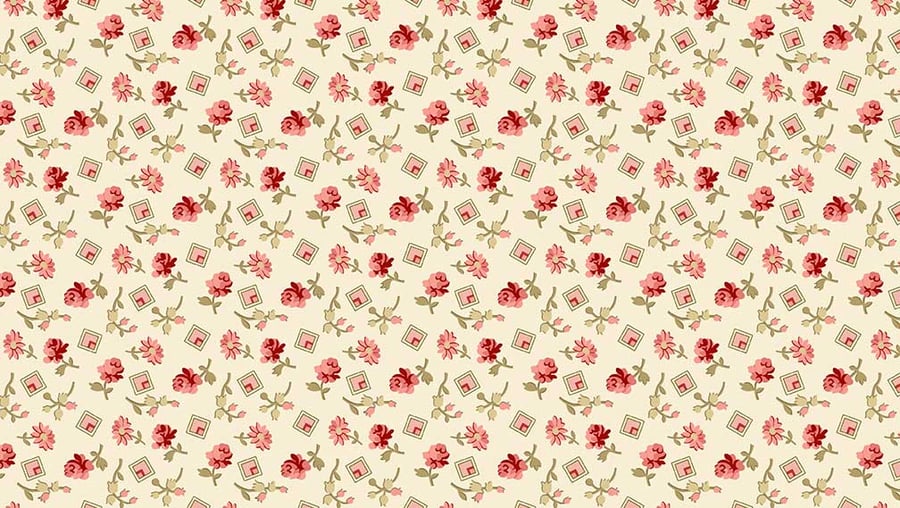 Fat Quarter  'Little Sweethearts Rosebuds'  by Edyta Sitar for Andover Fabrics 