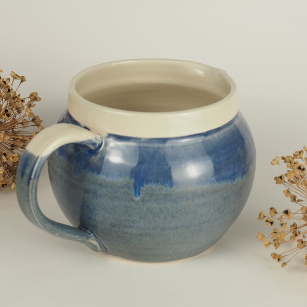 Blue Country Style Handmade Ceramic Jug