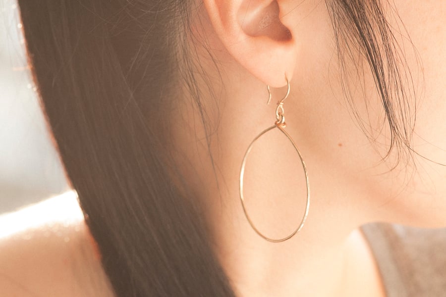 Handmade Gold Filled Medium Teardrop Earrings 