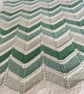 Shades of green baby blanket 100% cotton - Image 4