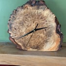 Solid Oak Burr Mantle Clock