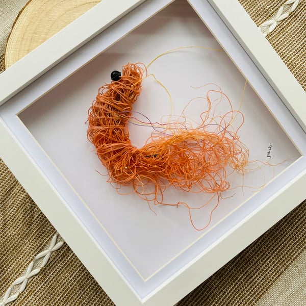 Framed Ghost Net Prawn