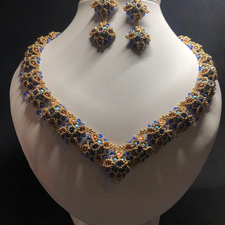 Charlotte Handmade Seed Bead and Crystal set