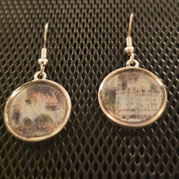 Abstract houses earrings