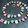 Pick n Mix Collection Sugar n Spice Kitsch Polymer Clay Necklace 16 inch