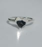 Domed Heart Ring in Sterling Silver, size M - Image 3