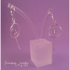 Clear Quartz Wire Dangle Earrings, Wire Earrings, Quartz Earrings