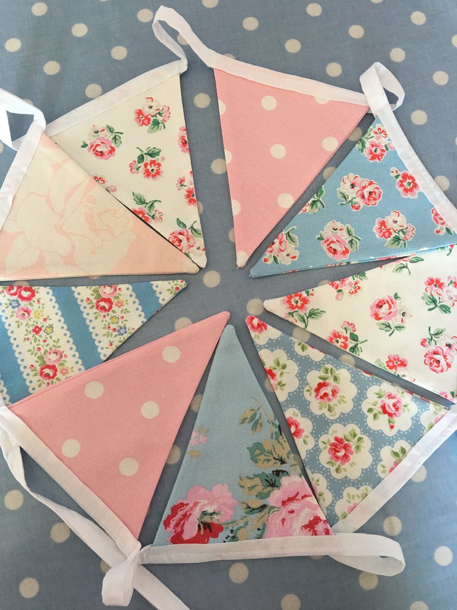Cath kidston cotton fabric bunting,banner,flag,wedding,event