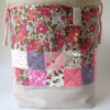 Lovely Liberty and Linen patchwork project bag.