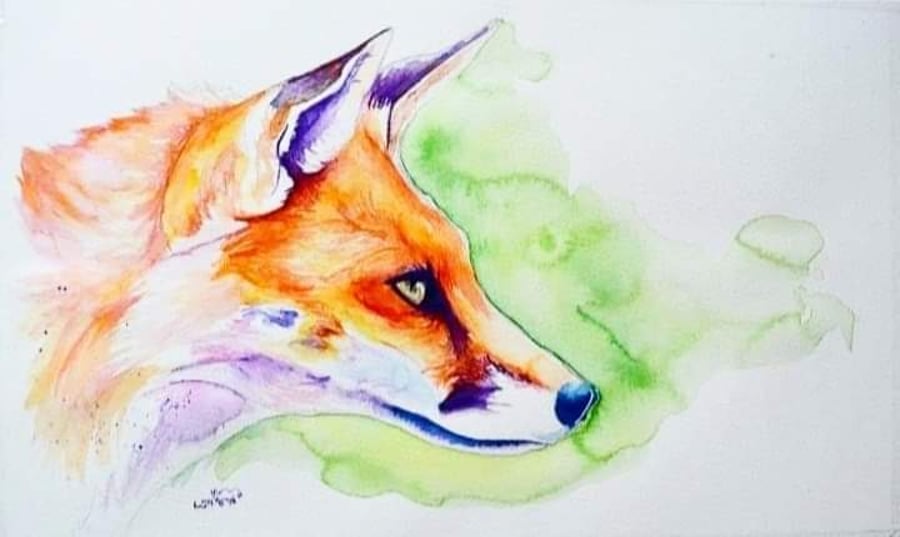 Fox Original Watercolour 