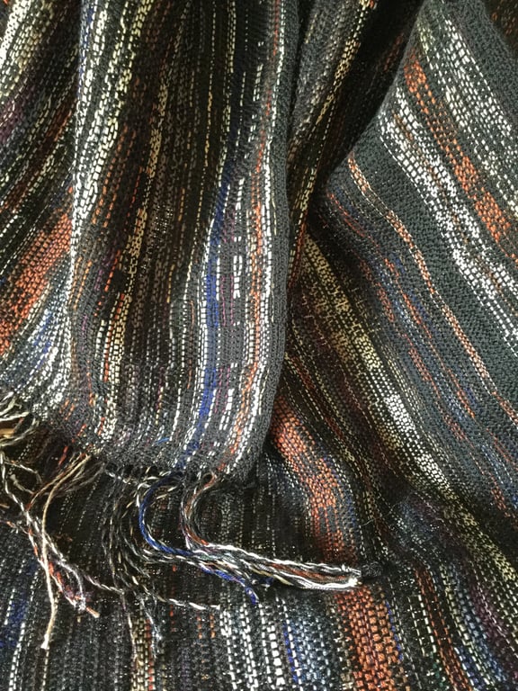 Iron Man Hand Woven Silk Movie Barcode Scarf