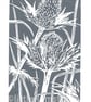 Eryngium grey - Hand cut Linocut Print - Image 1