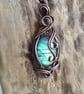 Handmade Natural Labradorite & Copper Pendant Necklace Gift Crystal Jewellery