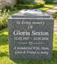  Personalised Granite Memorial Vase Plaque Grave rose bowl Cemetery Vase 