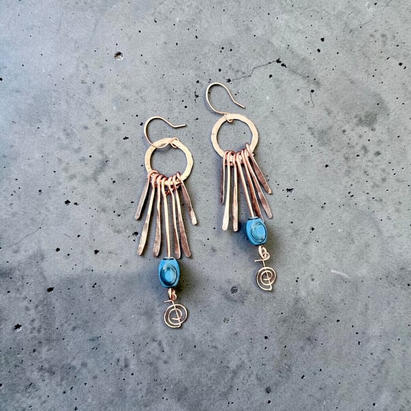 Reiki Symbol Copper Earrings - Spiritual, Mindfulness, Wellbeing
