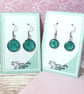 Turquoise blue dangle earrings, comfortable drop earrings for women, two sizes - Image 1
