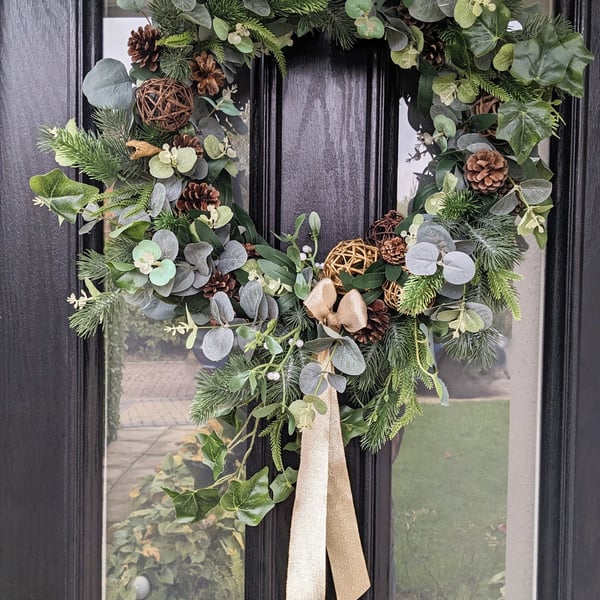 Winter Solstice Festive Door Wreath 