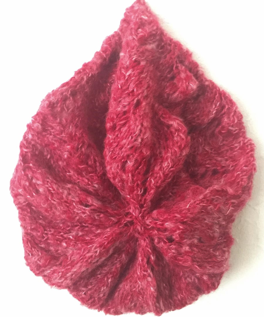 Pretty Red Mix Slouch Beret