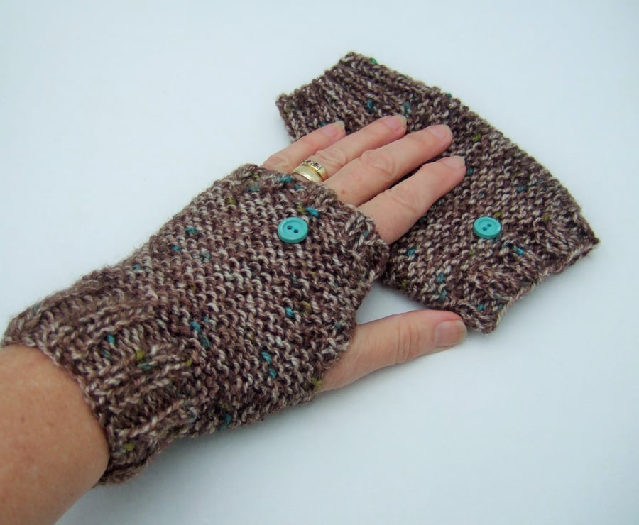Stripy Fingerless Gloves