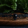 Women's macrame choker with onyx
