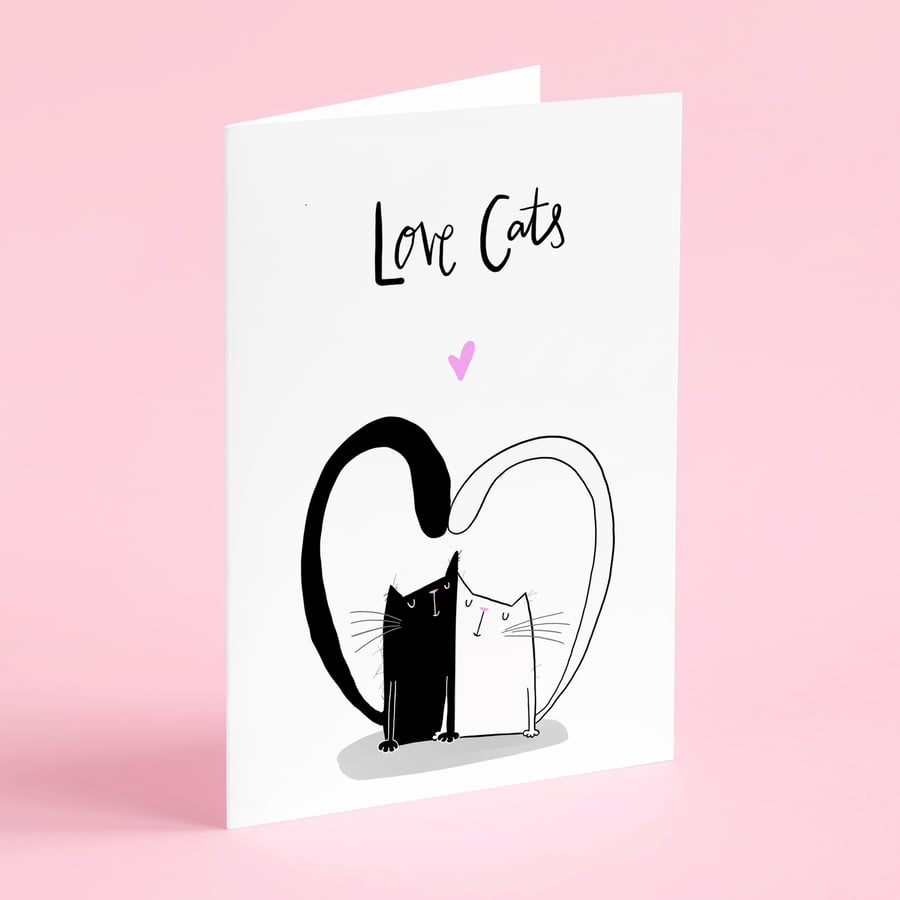 Love Cats Valentines card.