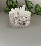 Taupe & White Marbled Crystal Tealight Holder