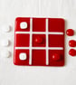 Red and White Tic Tac Toe - OXO Game in Fused Glass - 8038 - Image 4